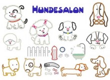 Stickserie Hundesalon - Hunde Motive